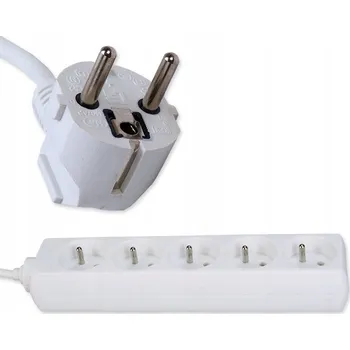 Napájecí kabel Prodlužovací Kabel přívod Rum-Lux 3 m 5 ks bílý