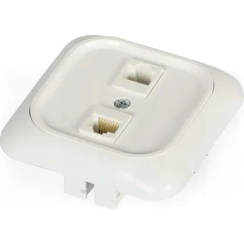 Elektrická zásuvka Internetová zásuvka do zdi Satel bílá