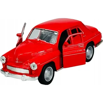 autíčko WELLY Varšava 224 ČERVENÁ 1:34 LEGENDY PRL NOVÝ KOVOVÝ MODEL 43621