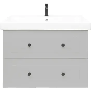 Koupelnový nábytek Koupelnová skříňka s umyvadlem Naturel Forli 80x45x46 cm šedá mat FORLI80GMUVER