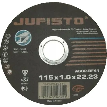 Řezný kotouč Korundový kotouč 115 x 1.0 x 22.2 mm, pro ocel