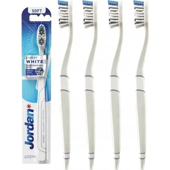 Zubní kartáček Manuální Kartáček Jordan Expert White Soft s měkkými štětinami, 4 ks