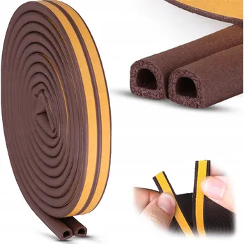 Těsnění do okna a dveří Těsnění do oken dveří samolepicí 7x9 mm 6 m