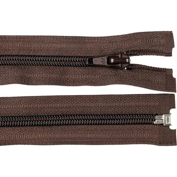 Zip Spirálový zip No 5 délka 75 cm bundový POL - hnědá čokoládová