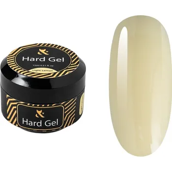 Lak na nehty F.O.X. Hard Gel Light Lemon stavební gel na nehty žlutý 15 ml
