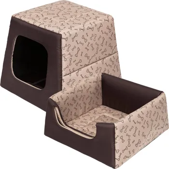 Pelíšek pro psa Hobbydog bouda pro psa, vícebarevná, 37 cm x 37 cm