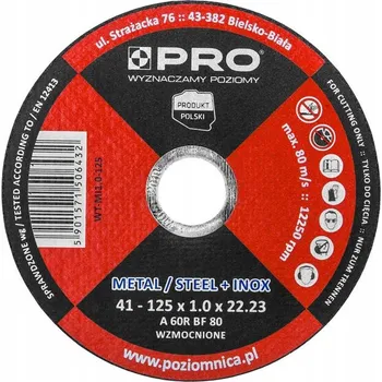 Řezný kotouč Korundový kotouč na kov INOX 125 mm x 22,23 mm PRO