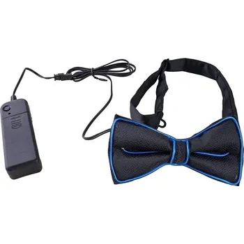 Karnevalový doplněk Funny Fashion Motýlek LED svítící modrý