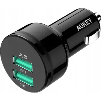 Příslušenství pro čtečku elektronické knihy Automobilová Aukey CC-S12, 2 USB porty 2,4 A, černá