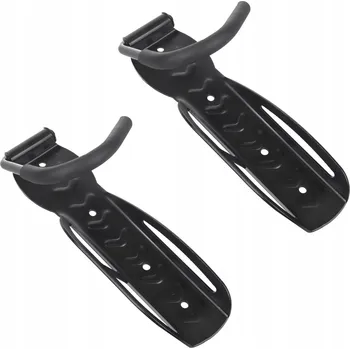 Věšák 2x DRŽÁK NA KOLO NA ZEĎ ČERNÝ HÁK + HMOŽDINKY A ŠROUBY