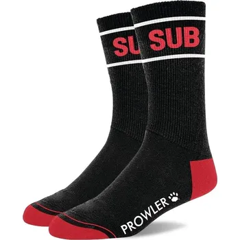 Prowler Red Sub Socks, černé bavlněné ponožky s nápisem