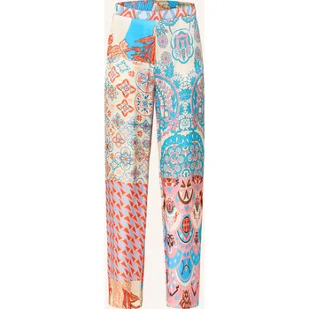 Dámské kalhoty Lilienfels Dámské Marlene Kalhoty Ze Saténu, neonově modrá /...