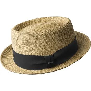 Klobouk Letní béžový porkpie klobouk od Bailey - Waits Velikost: 61 cm (XL)