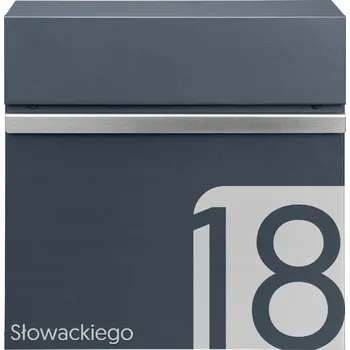 Poštovní schránka Poštovní schránka euroschránka, s vhozem, se schránkou na noviny M-TEC šedá