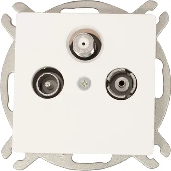 Elektrická zásuvka Anténní zásuvka nástěnná Timex-Elektro bílá