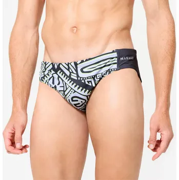 Pánské plavky DECATHLON Pánské slipové plavky na vodní pólo 500 Tiki 50 ŠEDÁ