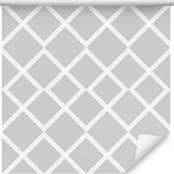Tapeta Geometrická tapeta, moderní kostkovaný vzor, ložnice