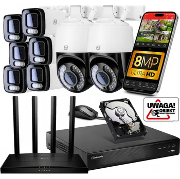 Bezpečnostní kamera Sada pro monitoring Zintronic 6xIKTW830V2-2xIKPW840V2-IR9S18MP