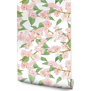 Fototapeta Tapeta do jídelny jarní květy třešně a lístky