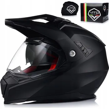 Helma na motorku Motocyklová přilba VITO Molino černá matná XL ECE R22-06