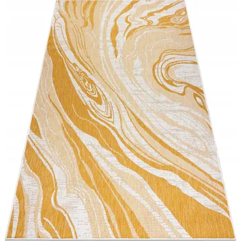 Koberec Koberec PLOCHÝ TKANÝ OUTDOOROVÝ PROVÁZKOVÝ SISAL SION Mramor žlutý 80x150 cm