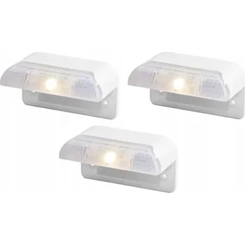 Venkovní osvětlení Solární LED lampy 3 ks na balkon, terasu, plot, se soumrakovým senzorem, teplá bílá 3000K