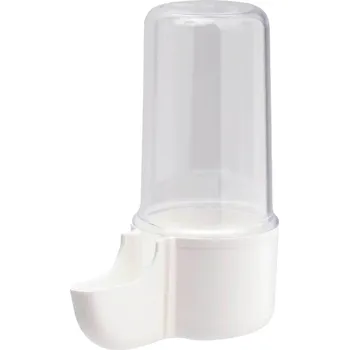 Krmítko pro ptáka 2GR Krátké napáječky Luxury - napáječka pro ptáky na vodu pro papoušky, 72 ml, bílá