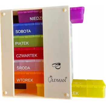 Zdravotnický materiál ZÁSOBNÍK ORGANIZÉR NA LÉKY PILULKY OLDMAN SCHRÁNKA 7 dní 4 póry