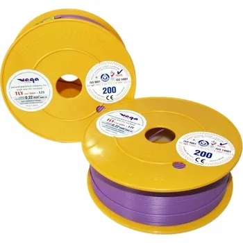 elektrický kabel Vodič LgY Kulatý Fialový 0,22 mm2 200 m
