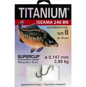 Rybářský háček Háčky s návazcem, s protihrotem Robinson Titanium Iseama 240 BN 10 ks