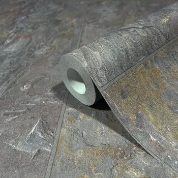 Tapeta ŠEDÁ VINYLOVÁ TAPETA NA VLIESU KAMENNÉ DLAŽDIČKY