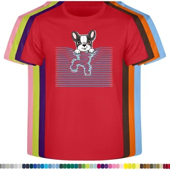 Dětská móda detske-levne-bavlnene-tricko-potisk-pejsek-roleta Barva: Red - červená, velikost: 140