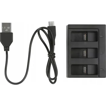 TROJITÁ NABÍJEČKA pro kamery GoPro Hero 5 6 7 BLACK