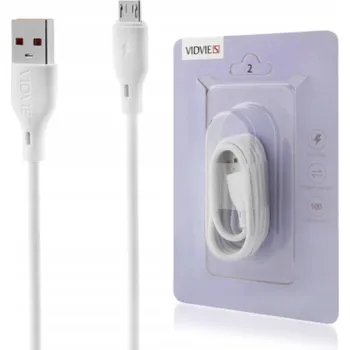 Datový kabel Kabel VIDVIE USB - microUSB typ B 1 m bílý