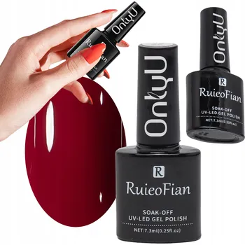 Přípravek na nehty KARMÍNOVÝ HYBRIDNÍ LAK NA NEHTY S LESKEM UV OnlyU/L011