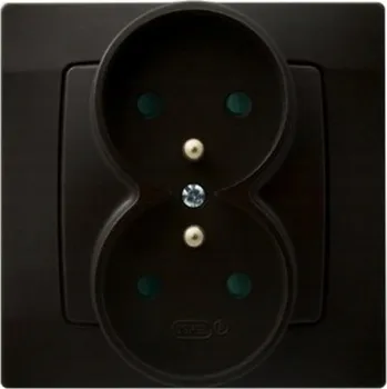 Elektrická zásuvka Hnědá Elektrická Zásuvka Ospel