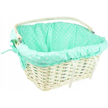 Odpadkový koš Proutěný KOŠÍK NA KOLO VELKÝ béžový/krémový + VLOŽKA