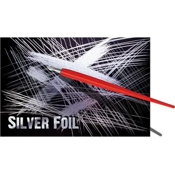 Škrabací folie stříbrná 22,9x15,2 cm - balení 10ks