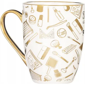 Keramický hrnek s ozdobným zlacením MANY BEAUTY | 380 ml, vzor 2