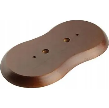 vypínač Dřevěná podložka pod vypínač/zásuvku na omítku retro ořech