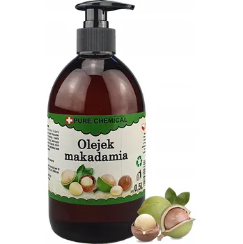 Rostlinný olej MAKADAMIOVÝ OLEJ PŘÍRODNÍ OLEJ Z MAKADAMIOVÝCH OŘECHŮ + DÁVKOVAČ 0,5l