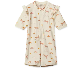 Kojenecký overall Liewood Plavkový overal Amel Dream Ecru Velikost oblečení: 80