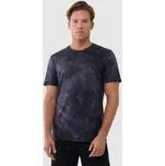 Pánské funkční triko 4F 4FWSS25TFTSM1216 BLACK ALLOVER S