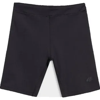Dámské kalhoty Dětské elastické kraťasy 4F 4FJWSS25TFSTF041 DEEP BLACK 146-152