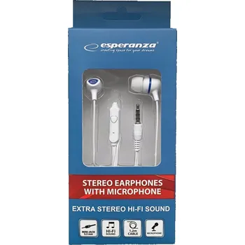 Sluchátka Sluchátka do uší Esperanza EH191WB