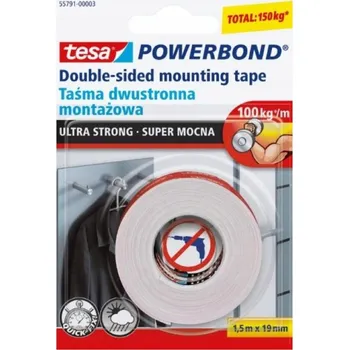 Lepicí páska TESA 55791 oboustranná montážní páska POWERBOND ULTRA STRONG 1,5 m x 19 mm