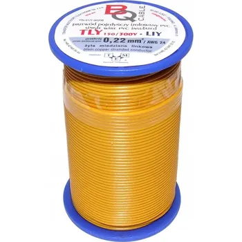 elektrický kabel Kabel TLY/LIY 0,22 mm2 50 m Žlutý