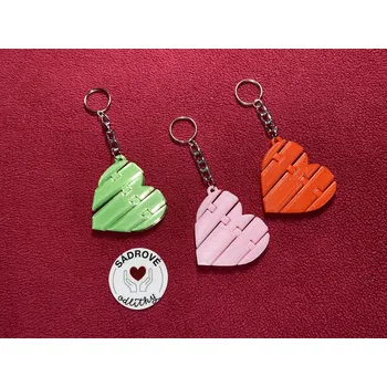 HandMade by VeJa Přívěšek na klíče - ohybací srdce