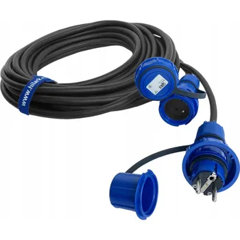 Napájecí kabel Hilark jednoduchý Prodlužovací Kabel 2 m 1 ks zásuvek černý