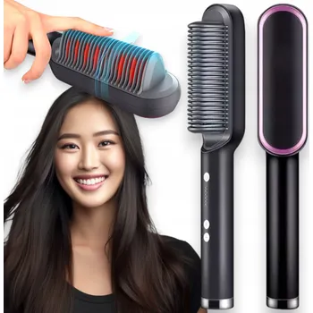 Žehlička na vlasy Žehlicí kartáč Beauty gloss Pro kudrnaté vlasy